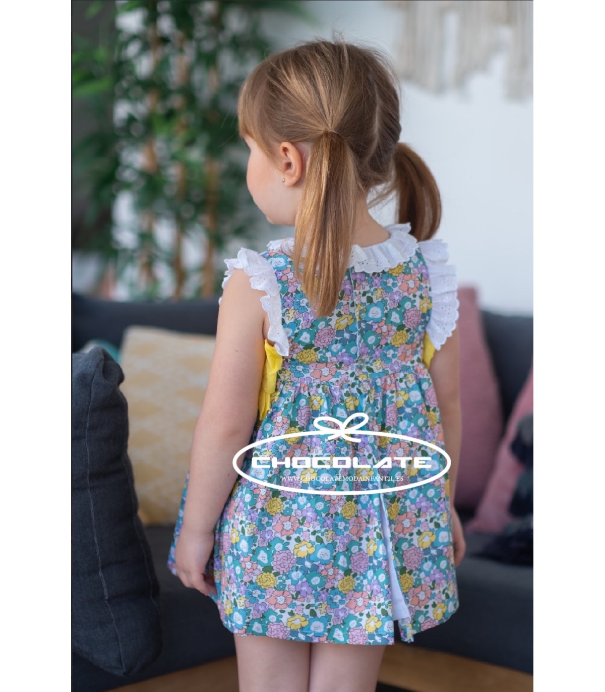 Jesusito flor liberty lazos amarillos de Mon Petit Bonbon | Precios...