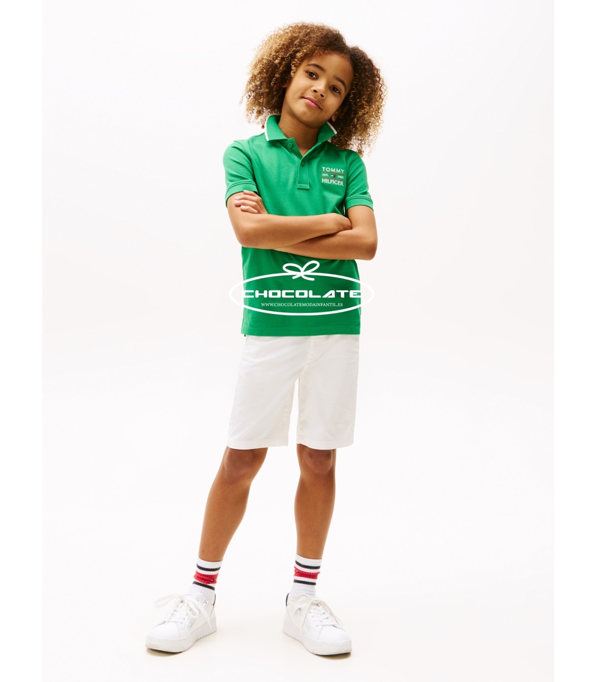 Polo de piqué verde de Tommy Hilfiger para niño | Polo para niño de...