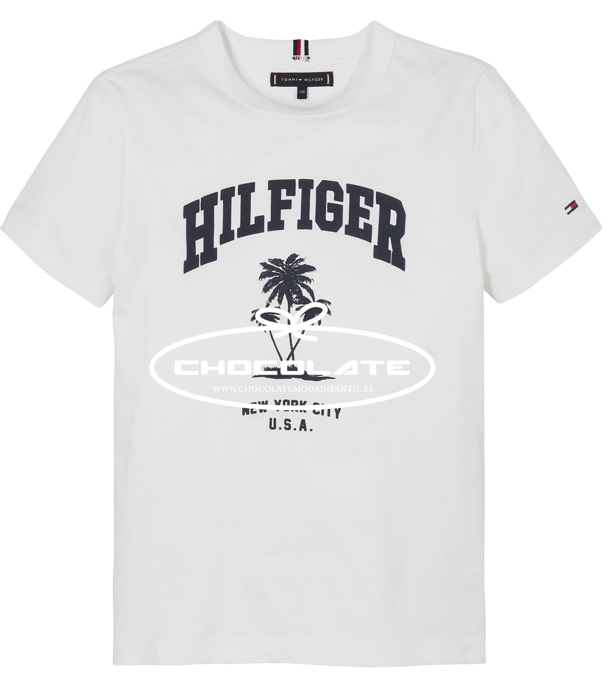 Camiseta blanca con palmera de Tommy Hilfiger para niño | Camiseta ...