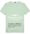Camiseta verde agua de Tommy Hilfiger para niño | Camiseta de manga...