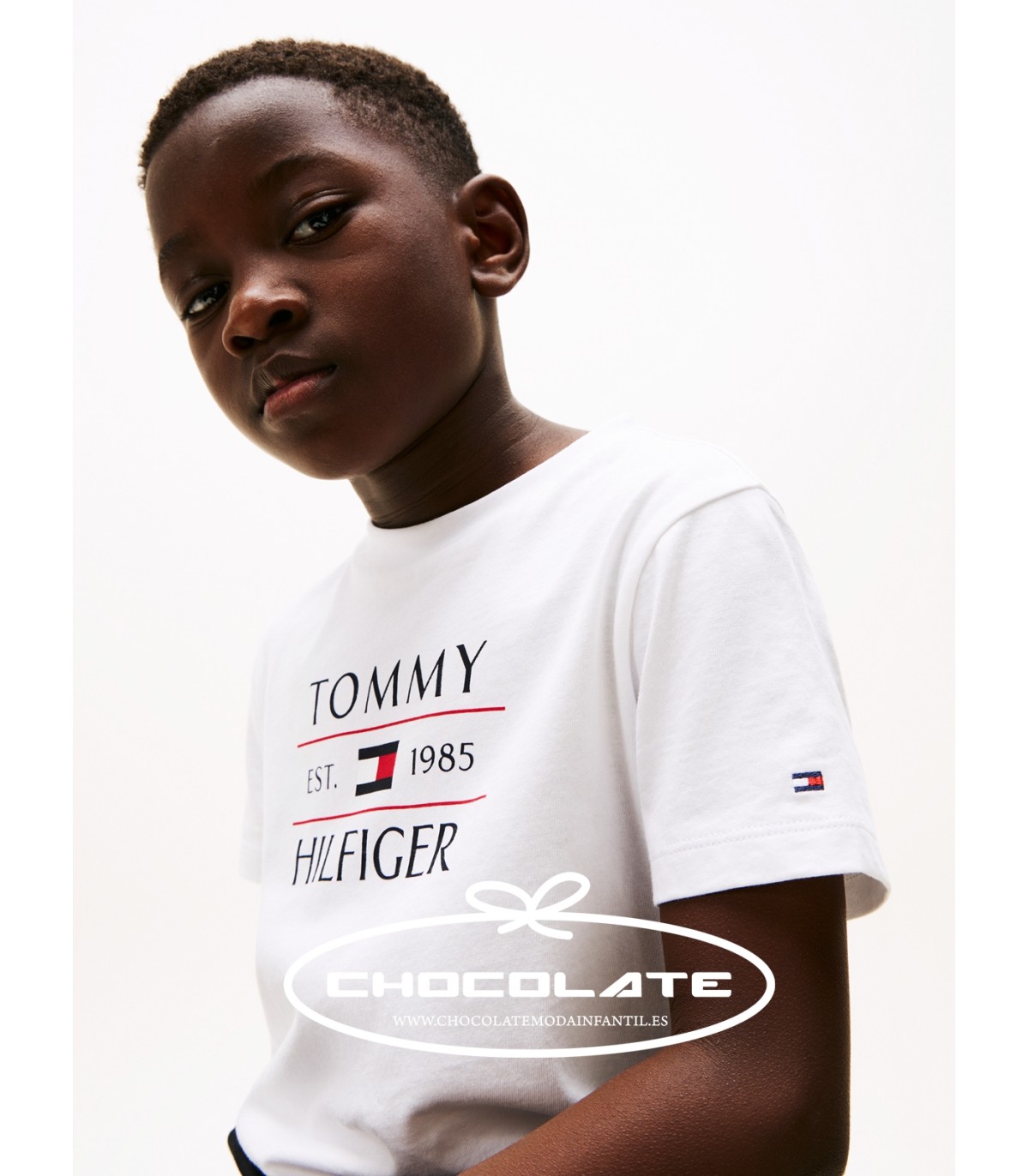 Camiseta blanca de Tommy Hilfiger para niño | Camiseta para niño de...