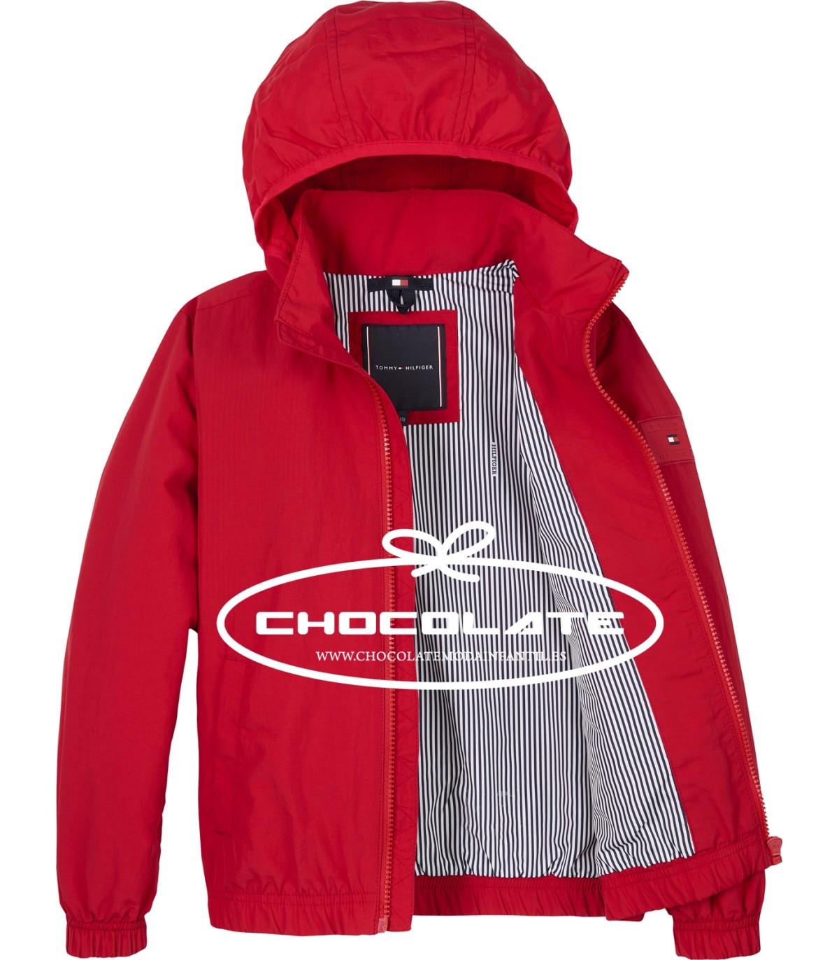 Cazadora roja de verano de Tommy Hilfiger para niño | Preciosa caza...