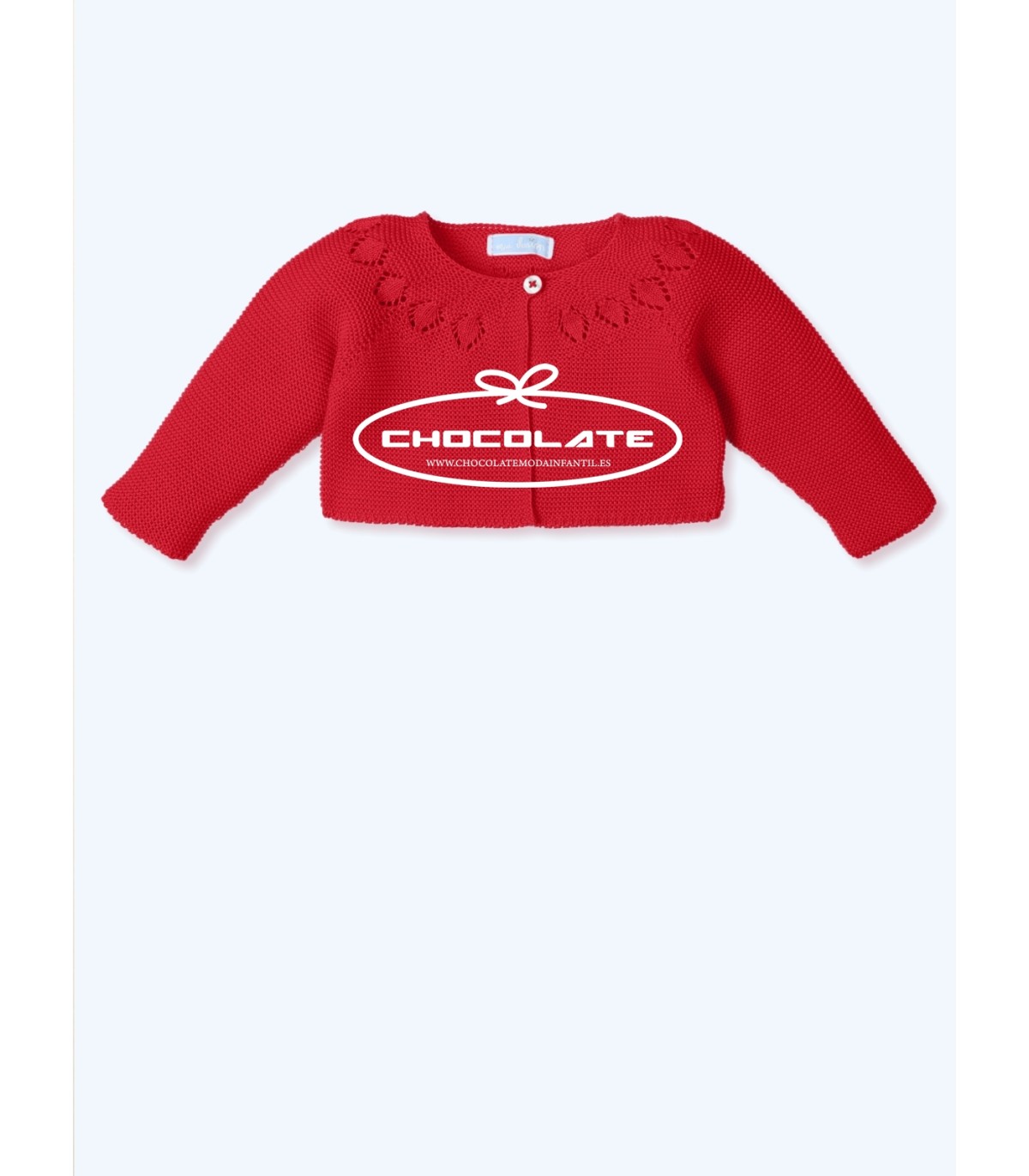 Chaqueta corta calada color rojo de Mac ilusión | Esta chaqueta cor...