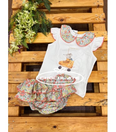 Braguita pololo y camiseta ratón Malibú de La Martinica | Conjunto ...