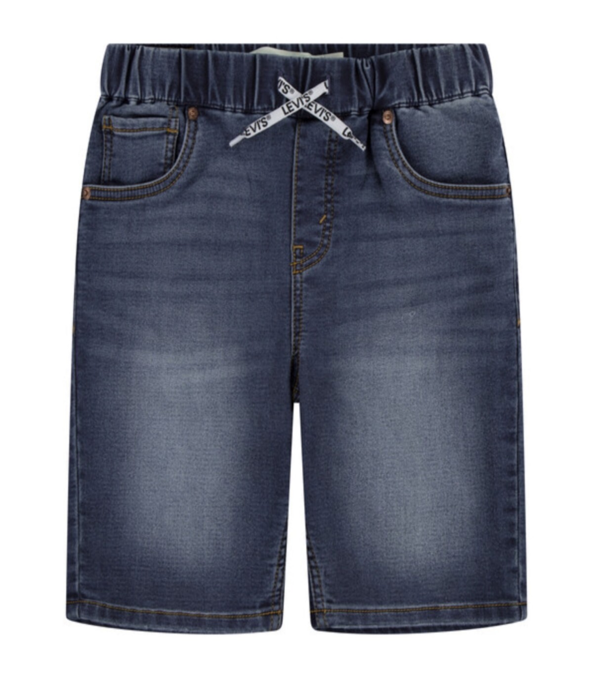 Bermuda Levis para niño con lavado oscuro con goma en la cintura | ...