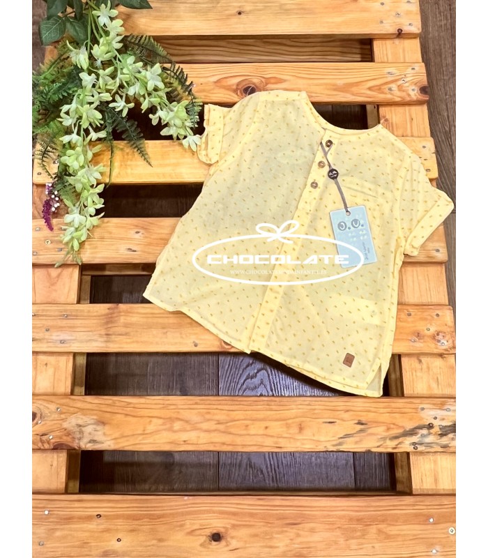 Camisa niño en plumeti amarillo de José Varón | Camisa de plumeti a...