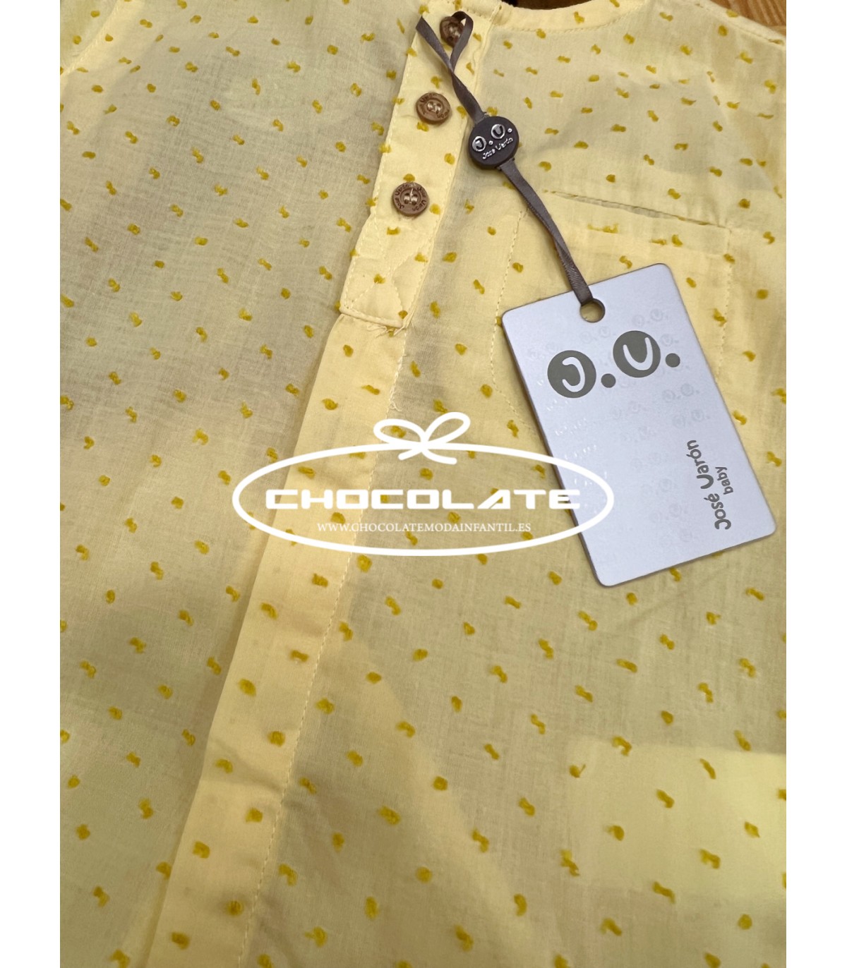 Camisa niño en plumeti amarillo de José Varón | Camisa de plumeti a...