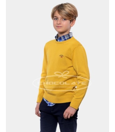 Jersey mostaza Spagnolo | Jersey para niño de punto en color amaril...