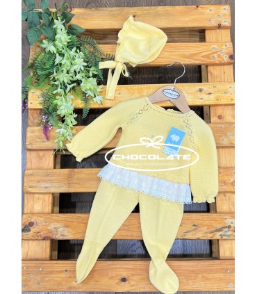 Conjunto de jubón y polaina amarilla de Mac ilusión para bebé | El ...