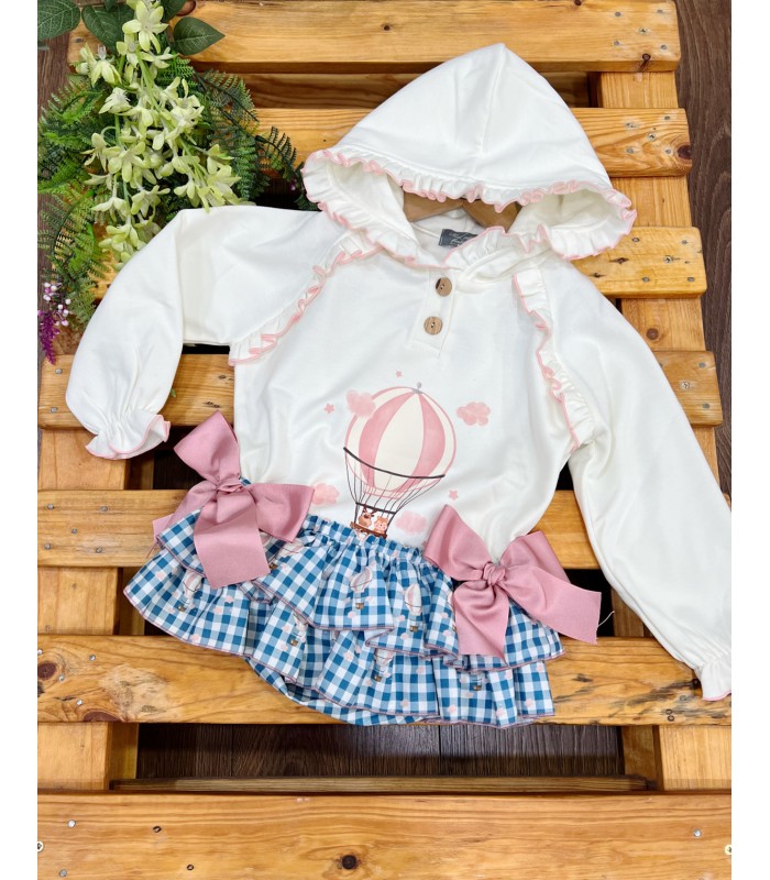Conjunto niña sudadera y braguita globos de Mon Petit Bonbón | Conj...