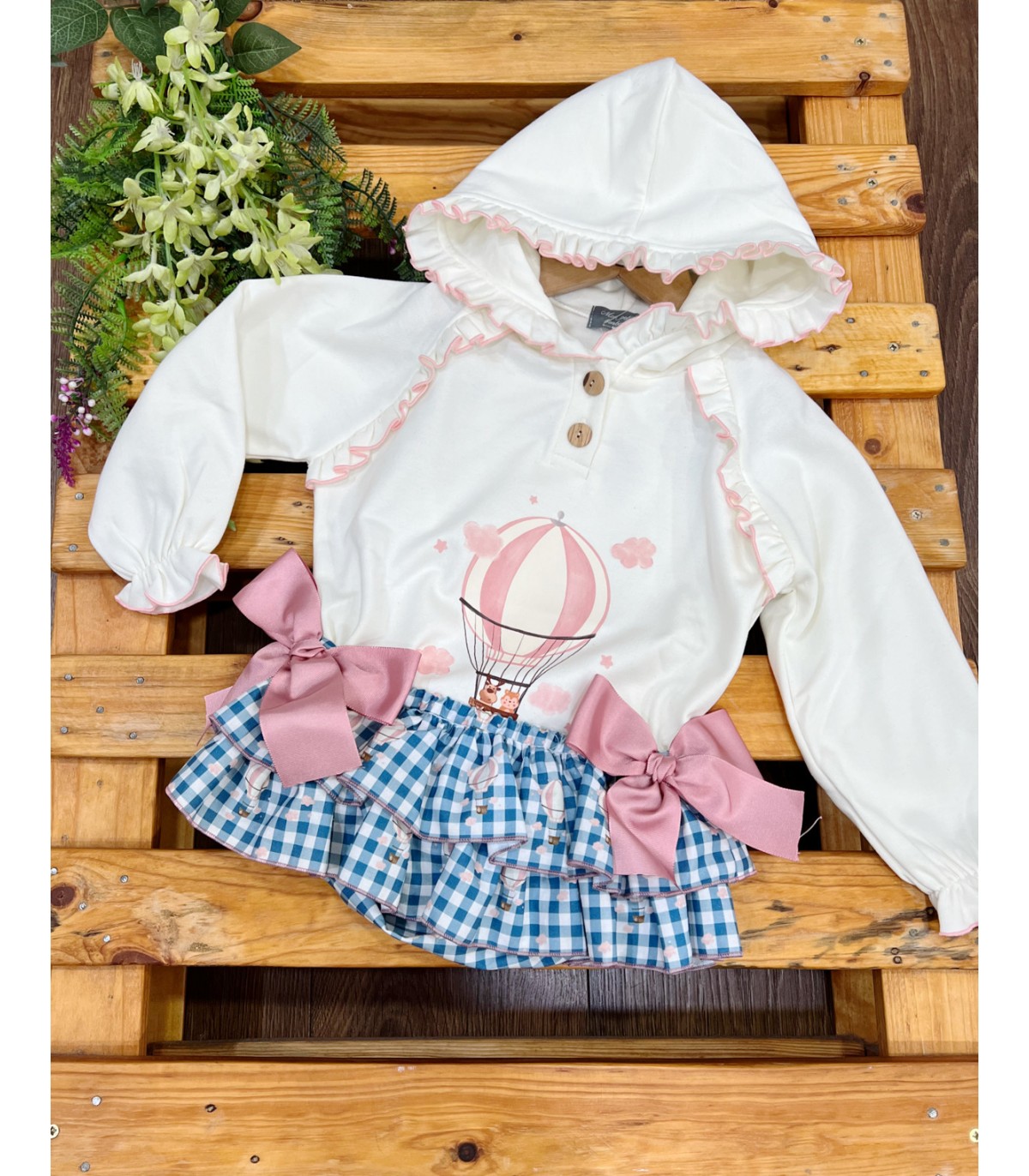 Conjunto niña sudadera y braguita globos de Mon Petit Bonbón | Conj...