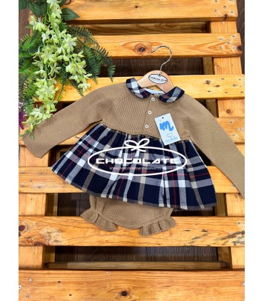 Jesusito bebé niña punto y cuadro escocés de Mac ilusión | Jesusito...