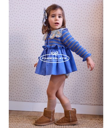 Chaqueta niña corta rayas colección Children Chocolate de La Martin...