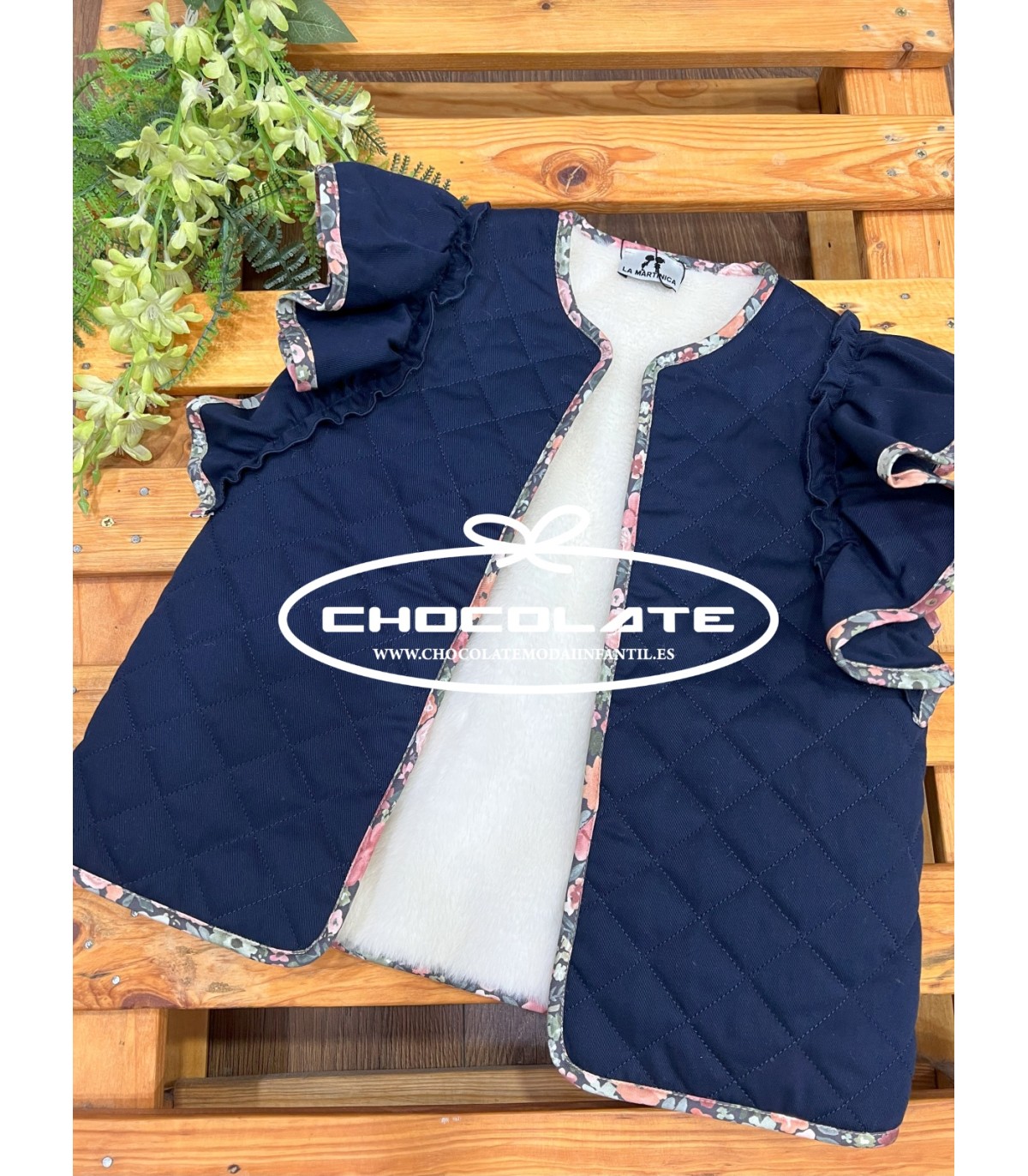 Chaleco marino ribete flores Un pedacito de mí de La Martinica | Pr...