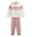 Chándal niña beige y rosa Guess | Chándal para bebe niña formado po...