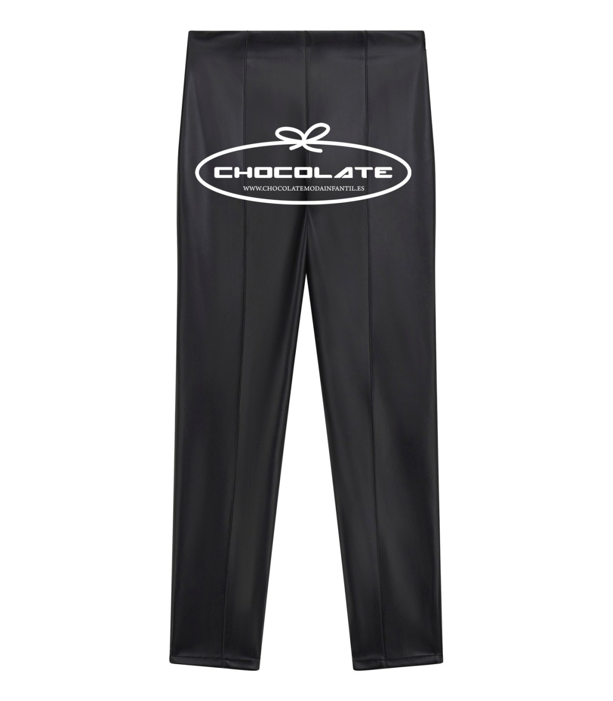 Leggin de Guess para niña en polipiel negra | Legging negro de poli...