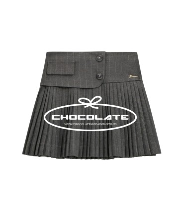 Falda de tablas gris de Guess para niña | Preciosa y original falda...