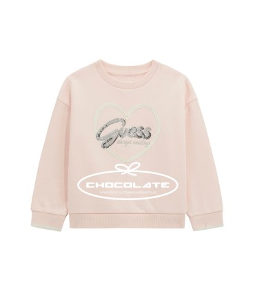 Sudadera rosa de Guess para niña | Sudadera de Guess kids para niña...
