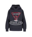 Sudadera azul marino logo rojo de Guess para niño