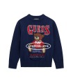 Jersey azul marino con osito de Guess para niño | Precioso jersey p...