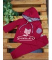 Chándal rojo cereza de Pio Pio para niño | Chándal para bebé niño d...