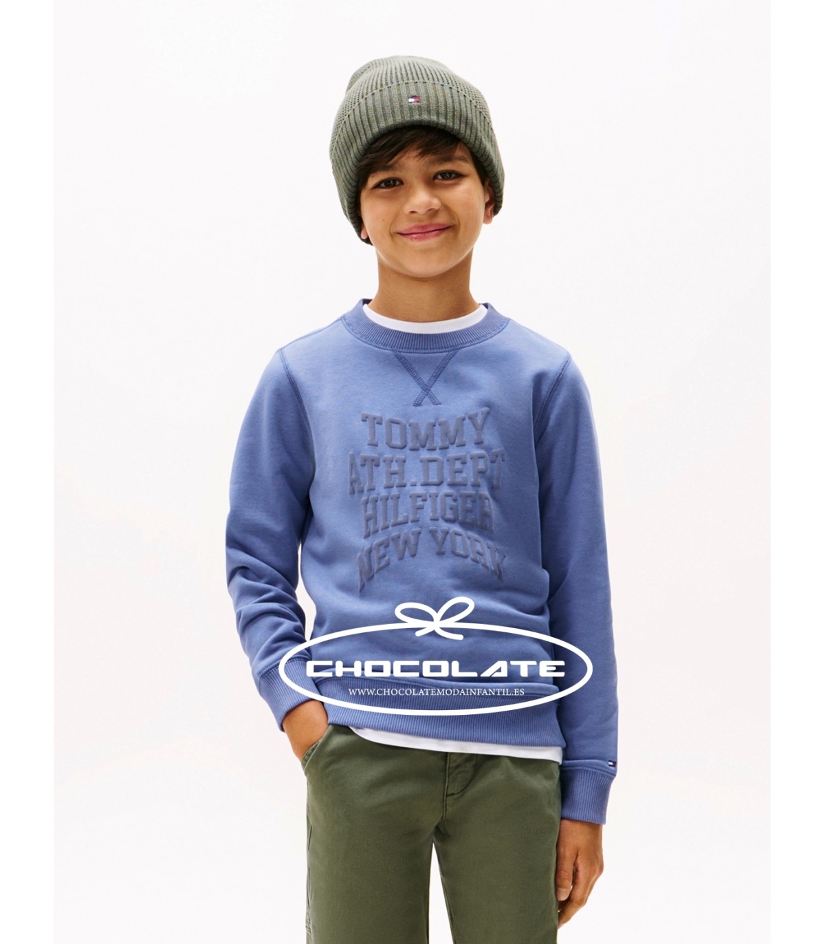 Sudadera niño azulón Tommy Hilfiger | Sudadera en color azulón con ...