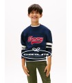 Sudadera niño marino Tommy Hilfiger | Sudadera azul marino con logo...