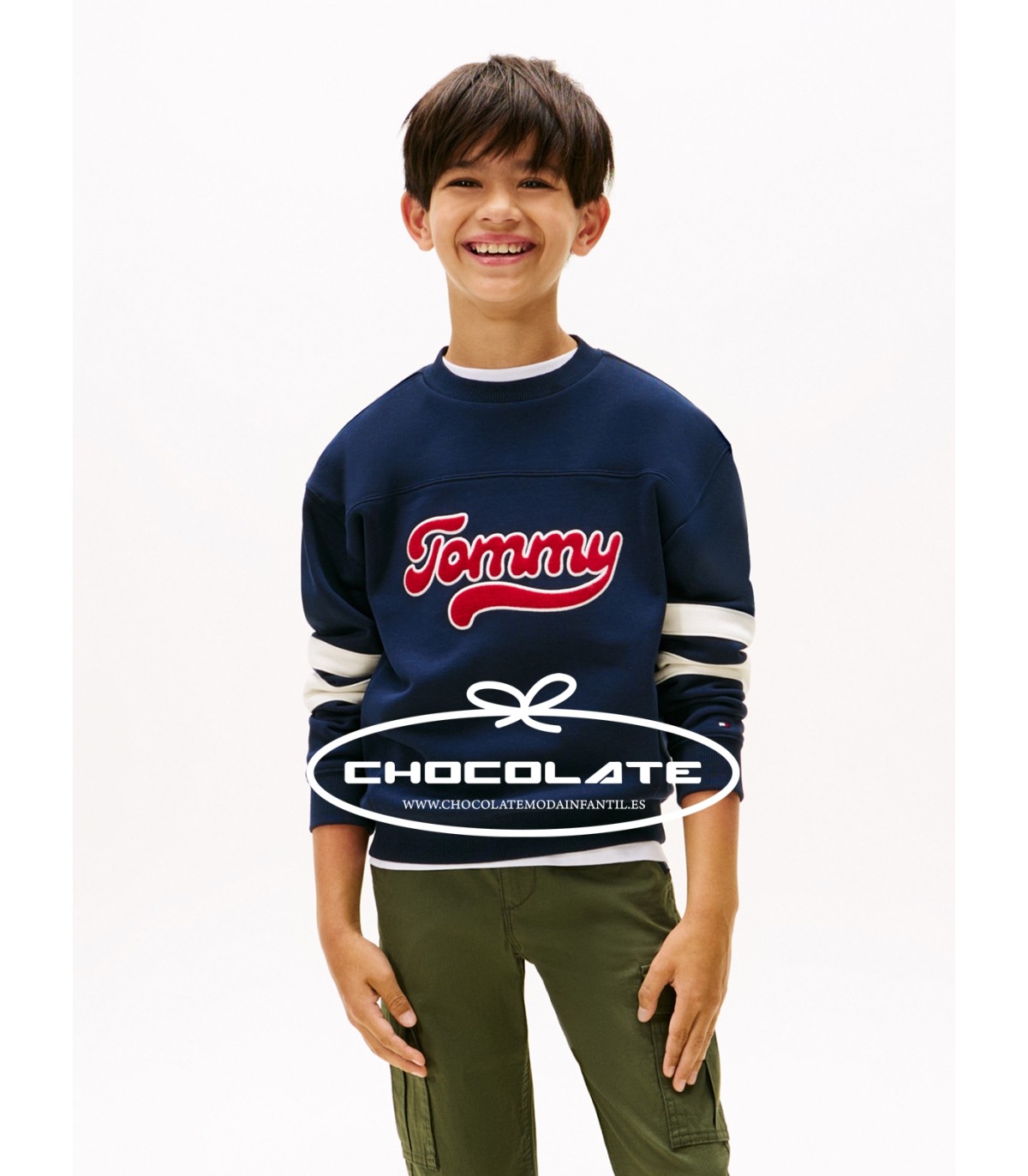 Sudadera niño marino Tommy Hilfiger | Sudadera azul marino con logo...