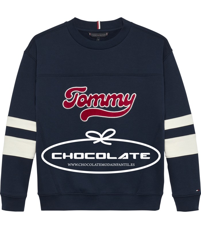 Sudadera niño marino Tommy Hilfiger | Sudadera azul marino con logo...