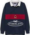 Polo azul marino franja roja de Tommy Hilfiger para niño
