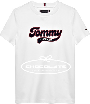 Camiseta blanca manga corta Tommy Hilfiger para niño | Camiseta par...