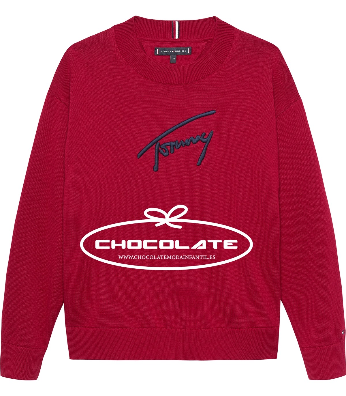 Jersey rojo para niño de Tommy Hilfiger | Jersey en color rojo con ...