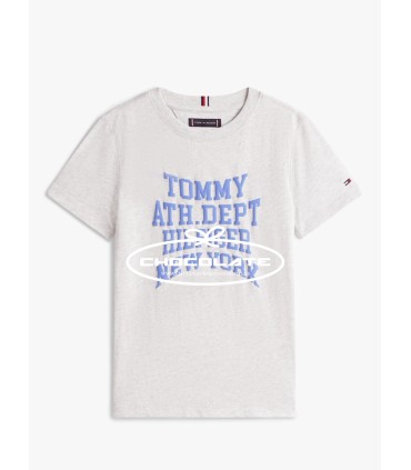 Camiseta niño gris logo azulón Tommy Hilfiger | Camiseta de manga c...