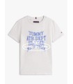 Camiseta niño gris logo azulón Tommy Hilfiger | Camiseta de manga c...
