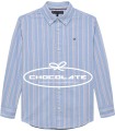 Camisa niño celeste rayas Tommy Hilfiger