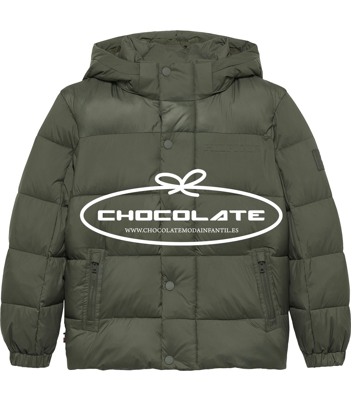Plumífero verde de Tommy Hilfiger para niño | Plumífero de invierno...