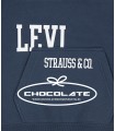 Sudadera niño marino con capucha Levis | Sudadera de Levis para niñ...