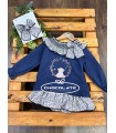 Conjunto niña sudadera azul colección London de Valentina bebés
