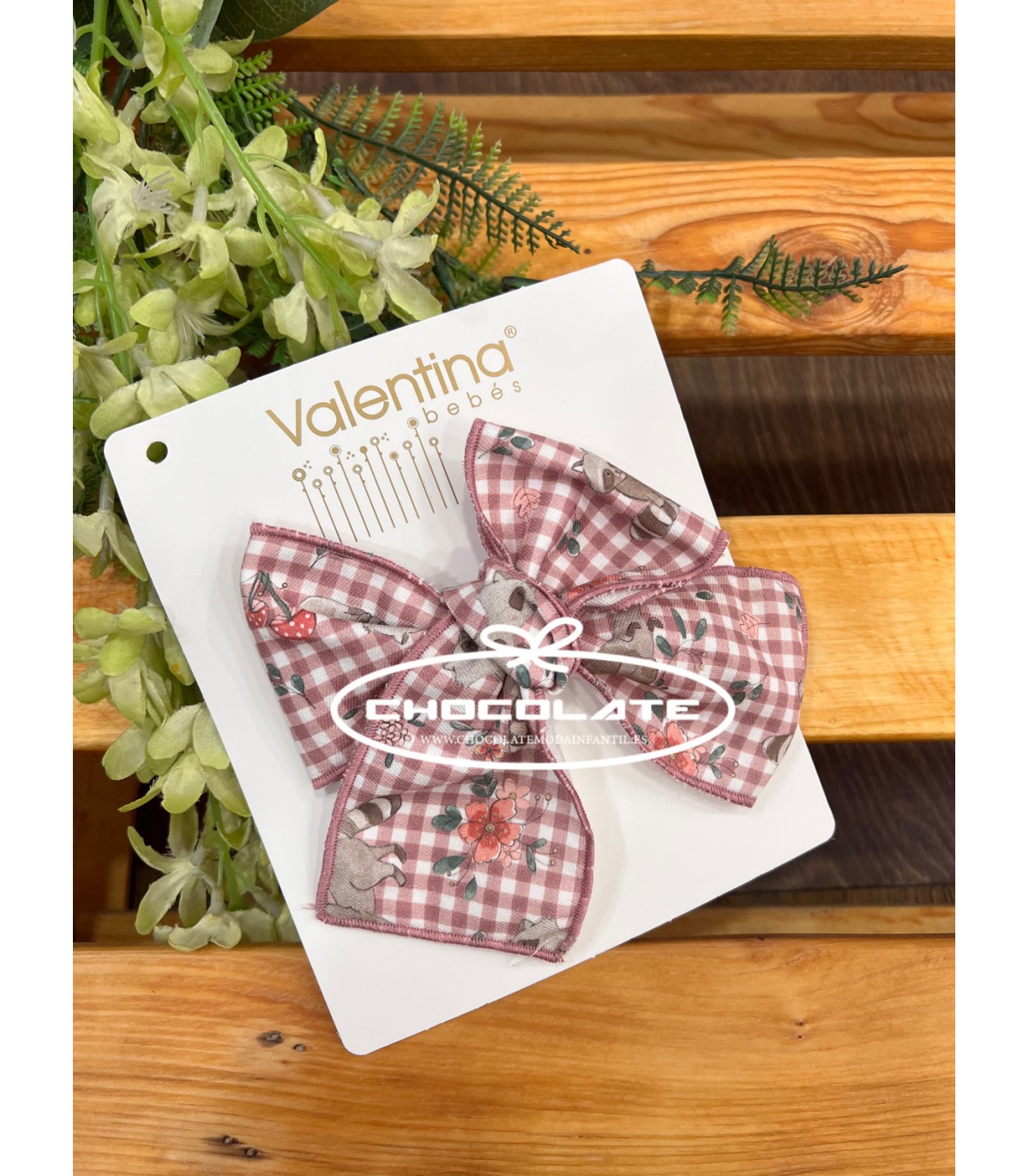 Pinza con lazada colección garden pink de Valentina bebés | Pinza c...