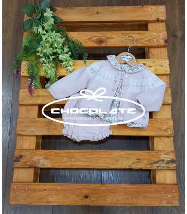 Conjunto camisa, ranita y chaqueta con greca de Granlei para bebé |...