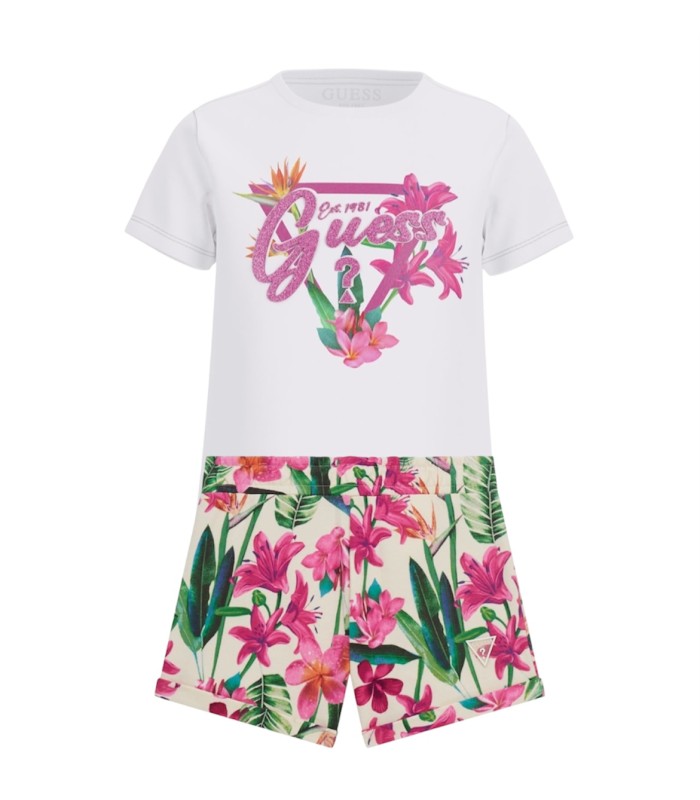 Conjunto sport para niña de Guess con estampado de flores fucsia | ...