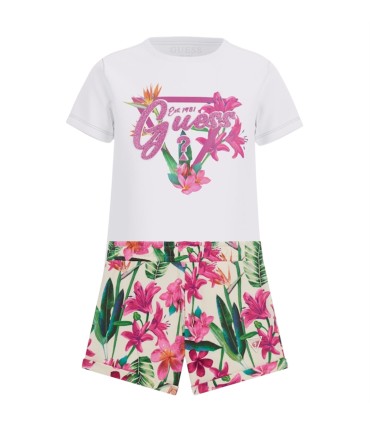 Conjunto sport para niña de Guess con estampado de flores fucsia | ...