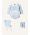 Conjunto de punto para bebé en azul nube de Mac ilusión | Conjunto ...