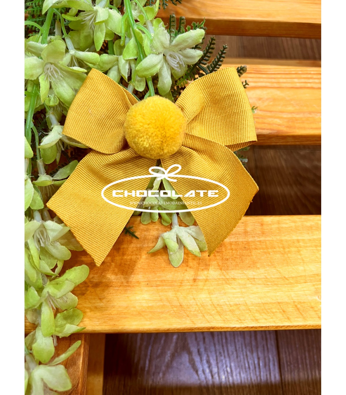 Pinza lazada para el pelo de las niñas en color mostaza | Pinza con...