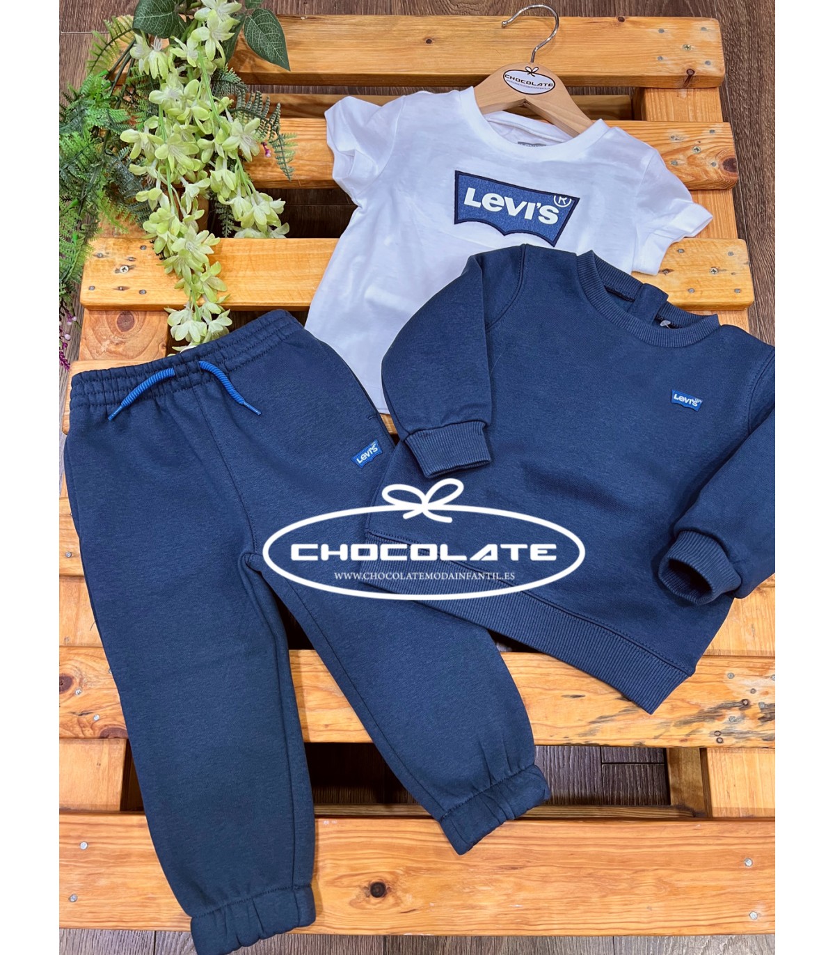 Chándal de Levis kids para bebé niño | Chándal azul oscuro de Levis...