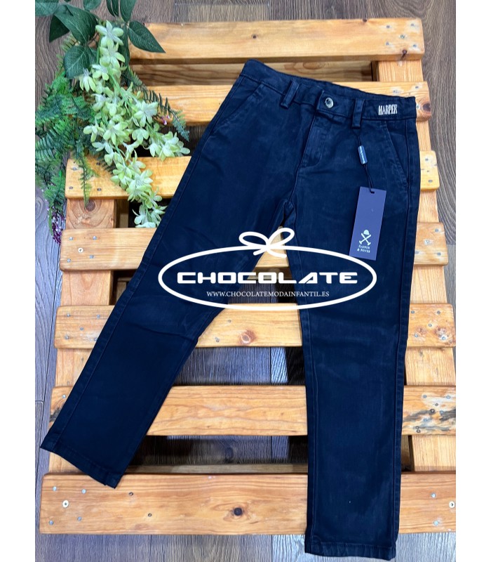 Chino azul marino para niño de la marca Harper & Neyer | Pantalón t...