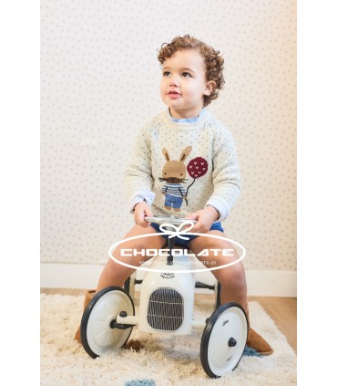 Jersey niño con motivo de conejo colección Terracota de La Martinic...