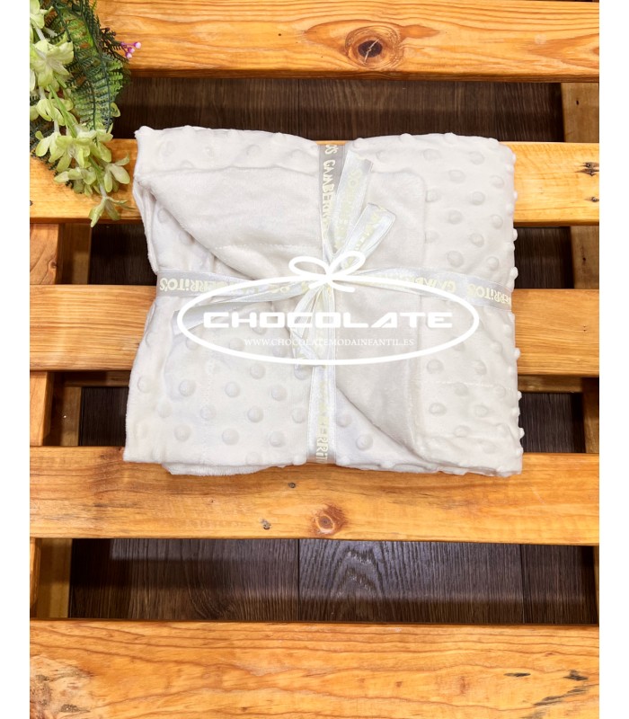 Manta rosa para bebé con topitos en relieve | Manta para bebé con t...