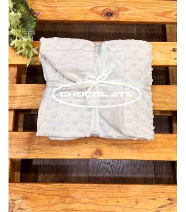 Manta rosa para bebé con topitos en relieve | Manta para bebé con t...