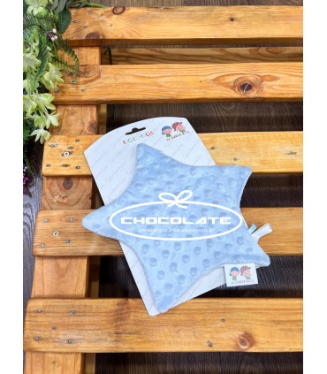 Dou-dou azul para bebé en forma de estrella | Dou-dou para bebé en ...